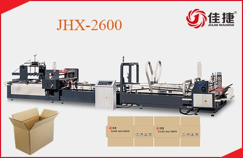 Jhx-2600 Automatic Carton Sheet Big Size Straight Line Corrugated Box Folder Gluer