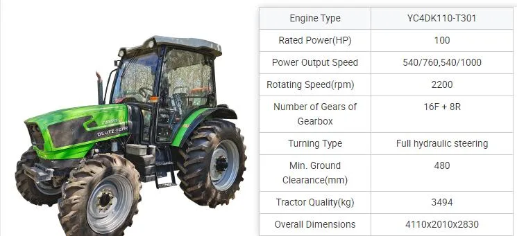 100HP Deutz Cheap Price Second Hand 4X4wd Farming Equipment Agricultural Machinery for Sale