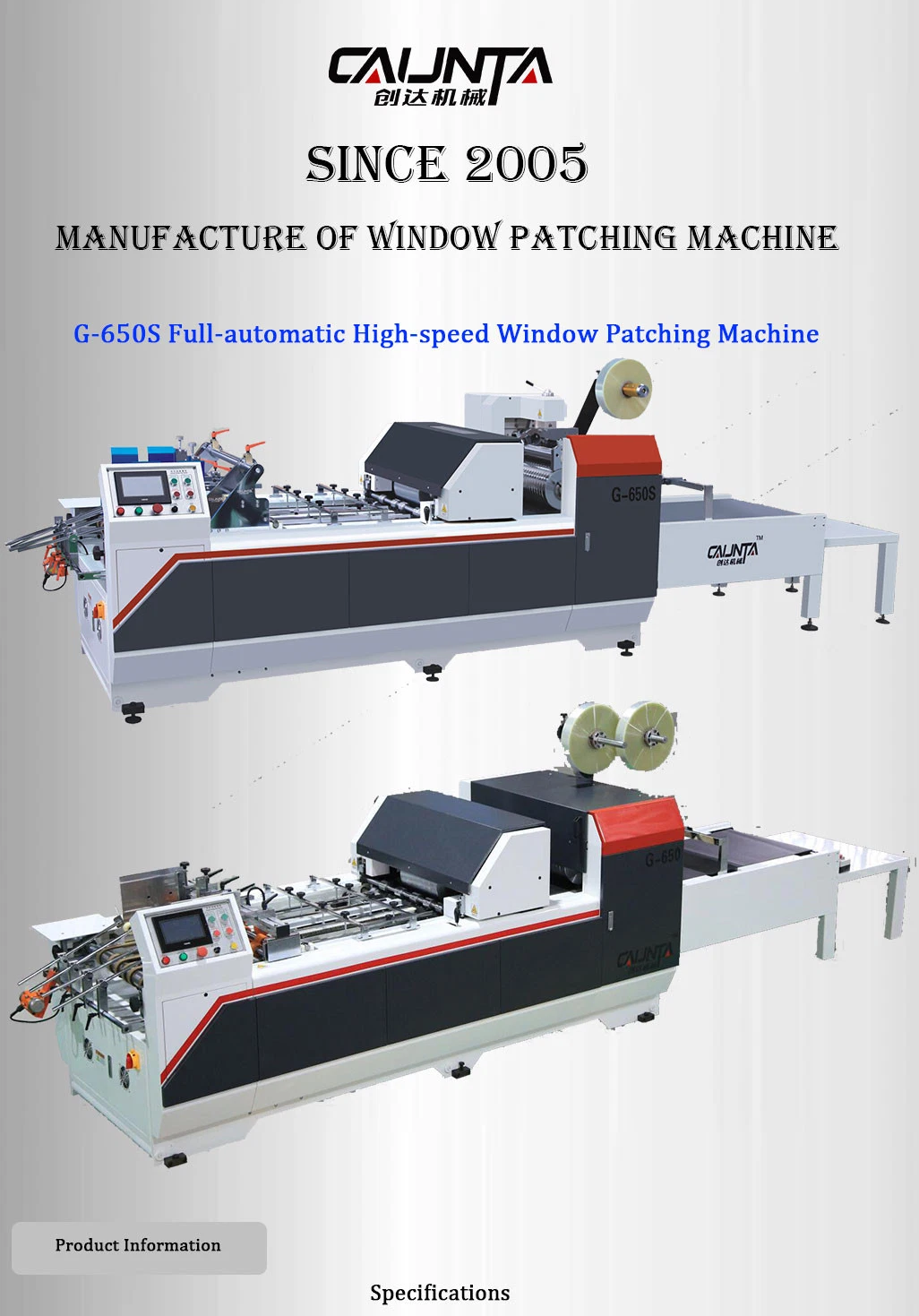 G-650s Full-Automatic High-Speed Window Patching Machine Caunta Brand